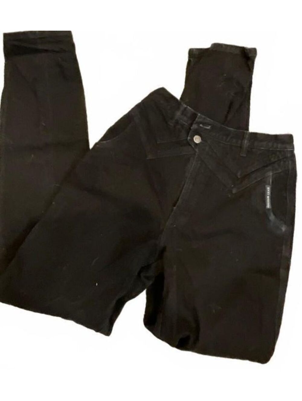 Vintage Western Rocky Mountain black skinny pants Black